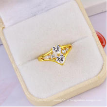 Novo Hot Sale Xuping Elegant Double Coração em forma de anel de diamante